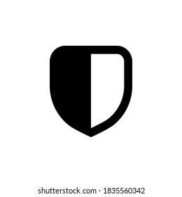 Símbolo de icono Escudo vector de fondo blanco