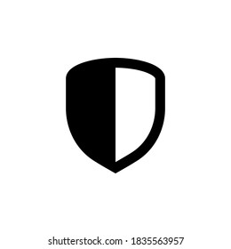 Shield icon symbol vector on white background