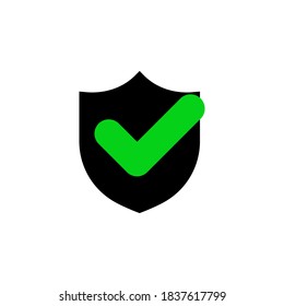Shield icon symbol vector on white background