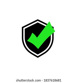 Shield icon symbol vector on white background