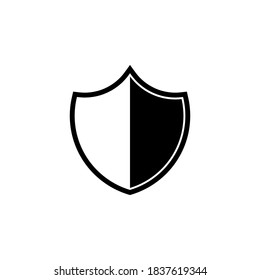 Símbolo de icono Escudo vector de fondo blanco
