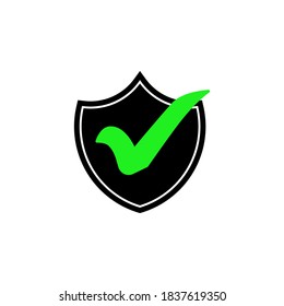 Shield icon symbol vector on white background