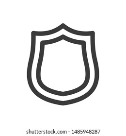 Shield icon template color editable. Shield symbol vector sign isolated on white background.