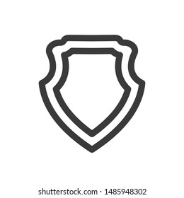 Shield icon template color editable. Shield symbol vector sign isolated on white background.
