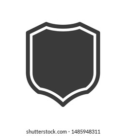 Shield icon template color editable. Shield symbol vector sign isolated on white background.