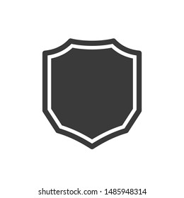 Shield icon template color editable. Shield symbol vector sign isolated on white background.