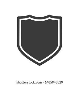 Shield icon template color editable. Shield symbol vector sign isolated on white background.