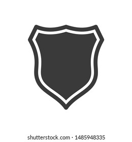Shield icon template color editable. Shield symbol vector sign isolated on white background.