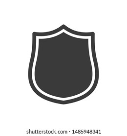Shield icon template color editable. Shield symbol vector sign isolated on white background.