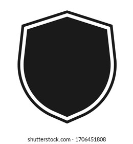 Shield icon template isolated. logo design, flat syle  color editable vector illustration 
