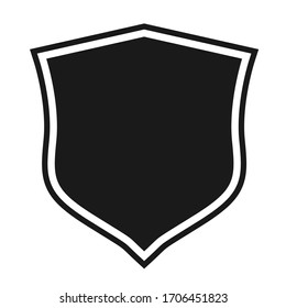 Plantilla de icono Escudo aislada. diseño del logotipo, ilustración vectorial editable en color plano 