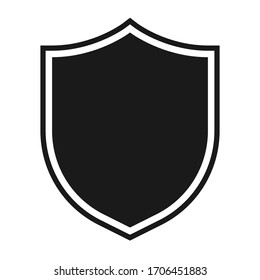 Plantilla de icono Escudo aislada. diseño del logotipo, ilustración vectorial editable en color plano 