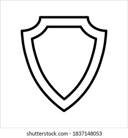 Shield icon template isolated. logo design, flat syle color editable vector illustration on white background