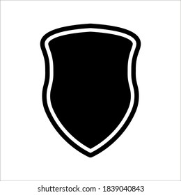 Shield icon template isolated. logo design, flat syle color editable vector illustration on white background
