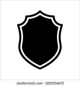 Shield icon template isolated. logo design, flat syle color editable vector illustration on white background