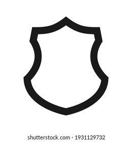 Plantilla de icono Escudo aislada. diseño de logotipo, ilustración vectorial editable en color de estilo plano 