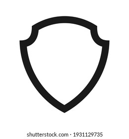 Shield icon template isolated. logo design, flat syle  color editable vector illustration 