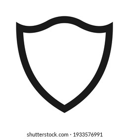 Plantilla de icono Escudo aislada. diseño de logotipo, ilustración vectorial editable en color de estilo plano 