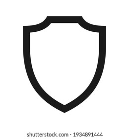 Plantilla de icono Escudo aislada. diseño de logotipo, ilustración vectorial editable en color de estilo plano 
