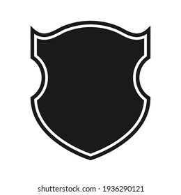 Plantilla de icono Escudo aislada. diseño de logotipo, ilustración vectorial editable en color de estilo plano 