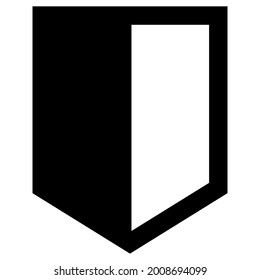 Plantilla de icono Escudo aislada. diseño de logotipo, ilustración vectorial editable en color de estilo plano