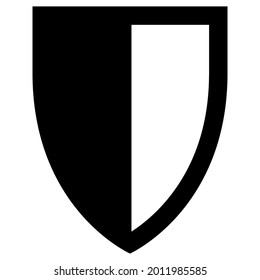 Shield icon template isolated. logo design, flat syle color editable vector illustration