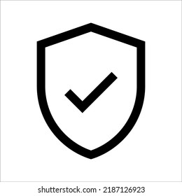 Shield icon template isolated. logo design, flat syle color editable vector illustration