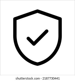 Shield icon template isolated. logo design, flat syle color editable vector illustration