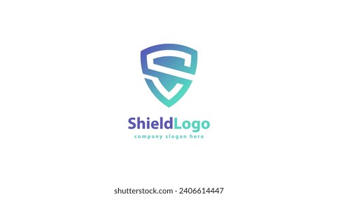 Shield icon template isolated. shield logo design, color editable vector illustration.