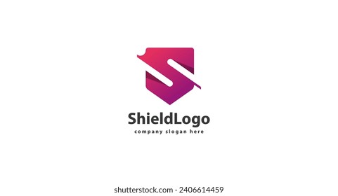 Shield icon template isolated. shield logo design, color editable vector illustration.