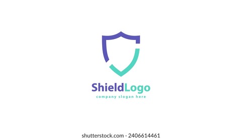 Shield icon template isolated. shield logo design, color editable vector illustration.