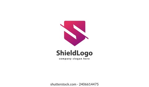 Shield icon template isolated. shield logo design, color editable vector illustration.