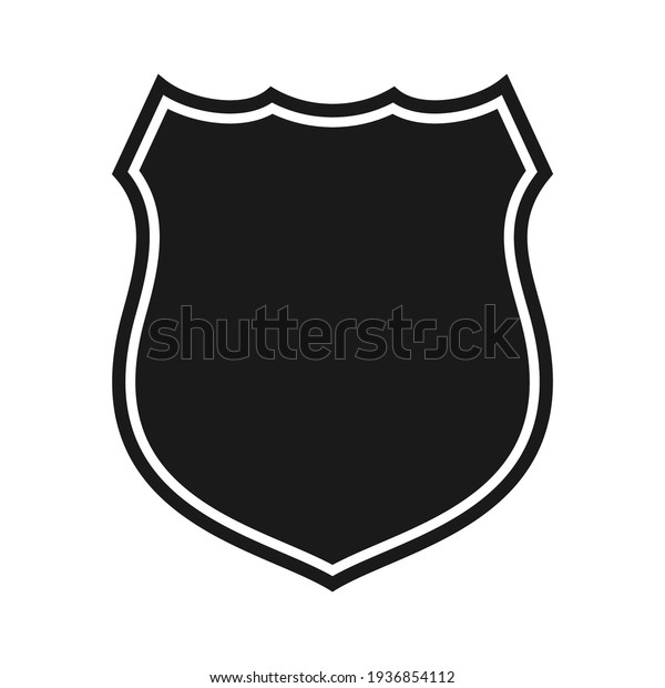 Shield icon template isolated. logo
design, flat syle  color editable vector illustration
