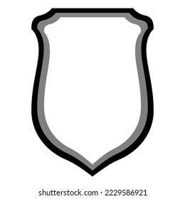 Shield icon template. Logo design in flat style. Colorful vector illustration on a white background.