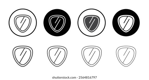 Shield icon Thin outline art symbol