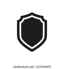 shield icon in trendy flat design 