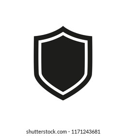 shield icon in trendy flat design 