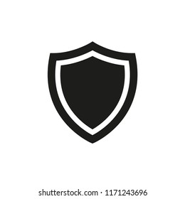 shield icon in trendy flat design 