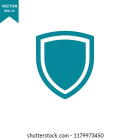 shield icon in trendy flat design 