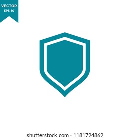 shield icon in trendy flat design 