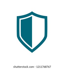 shield icon in trendy flat design 
