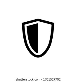 Icono de escudo en diseño plano moderno