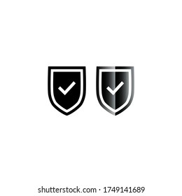 Icono Escudo en diseño plano de moda