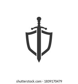 Icono Escudo en diseño plano de moda. Vector