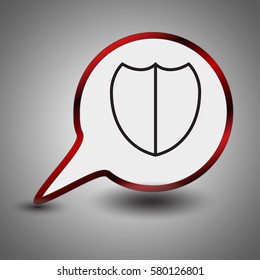 Shield Icon in trendy flat styl. Vector illustration, EPS10.