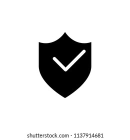 Shield Icon in trendy flat style isolated on white background.
