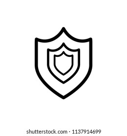 Shield Icon in trendy flat style isolated on white background.