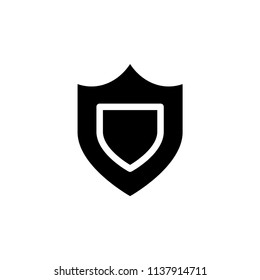 Shield Icon in trendy flat style isolated on white background.
