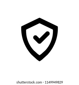 Shield Icon in trendy flat style isolated on white background.