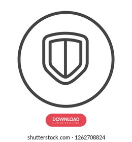 Shield Icon in trendy flat style isolated on grey background. Shield symbol for your web site design, logo, app, UI. Vector illustration, EPS10. - Vector